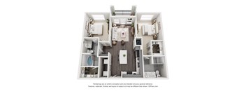 a 3 bedroom floor plan with a bathroom and a living room