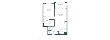 a floor plan of a bedroom apartment
