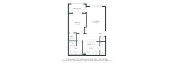 a floor plan of a bedroom apartment
