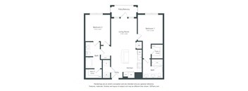 a floor plan of a bedroom apartment