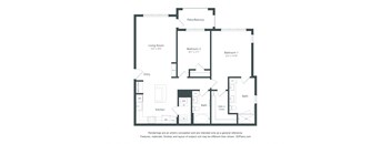 a floor plan of a bedroom apartment