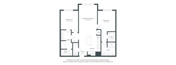 a floor plan of a bedroom apartment