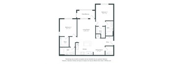 a floor plan of a bedroom apartment