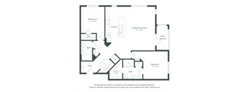 a floor plan of a bedroom apartment
