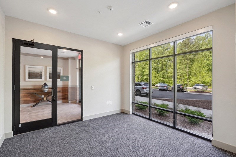 the residence on lamar apartment homes leasing office lobby