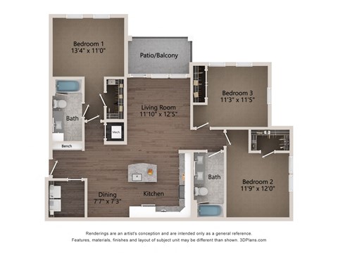 this is a 3d floor plan of a 2100 sq ft house