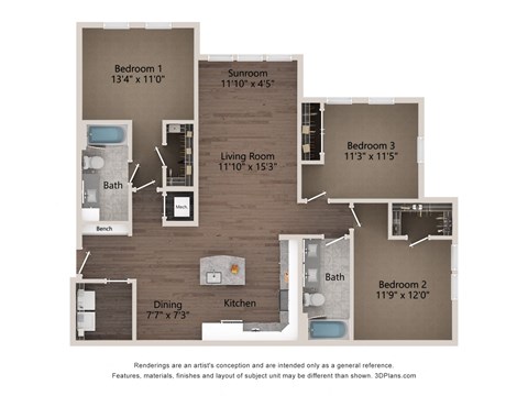 a floor plan of a studio apartment with a bedroom and a living room