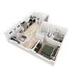 Wave 1 bedroom 1 bath