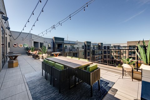 West Mockingbird Exterior Rooftop Outdoor Seating Area