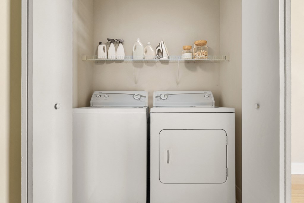 our apartments have a laundry room with a washer and dryer
