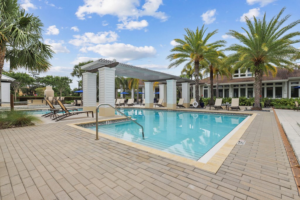 the swimming pool at the resort on longboat key