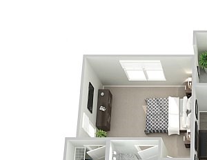 Meridian at Broad Street Market Two Bedroom Floor Plan