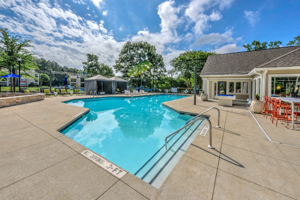 the swimming pool at our apartments