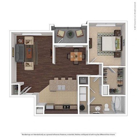 a floor plan of a house with a wooden floor
