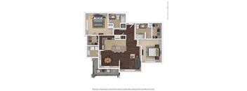 a floor plan of a house with a wooden floor