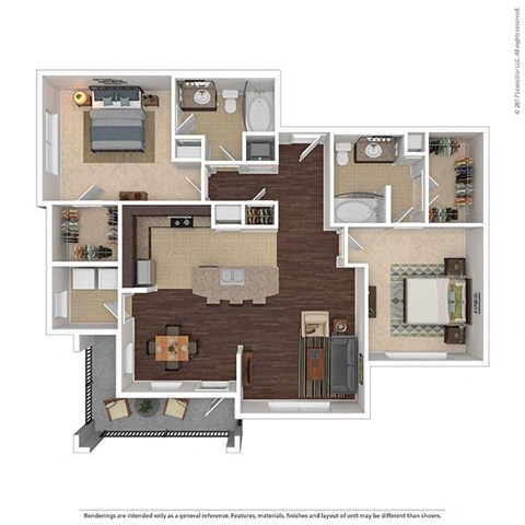 a floor plan of a house with a wooden floor