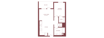 A floor plan of a house with labeled rooms.