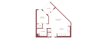 A floor plan of a house with rooms labeled.