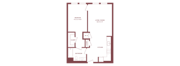 A floor plan of a house with rooms labeled.