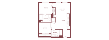A floor plan of a house with rooms labeled.