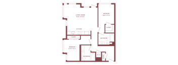 A floor plan of a house with rooms labeled.