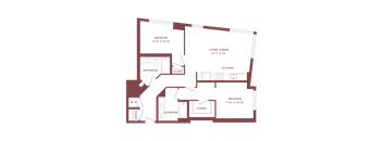 A floor plan of a house with rooms labeled.