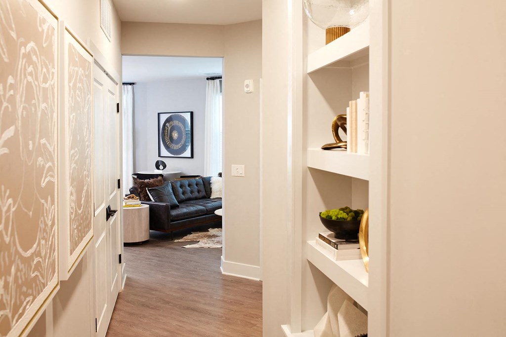 front entrance with hallway built-ins
