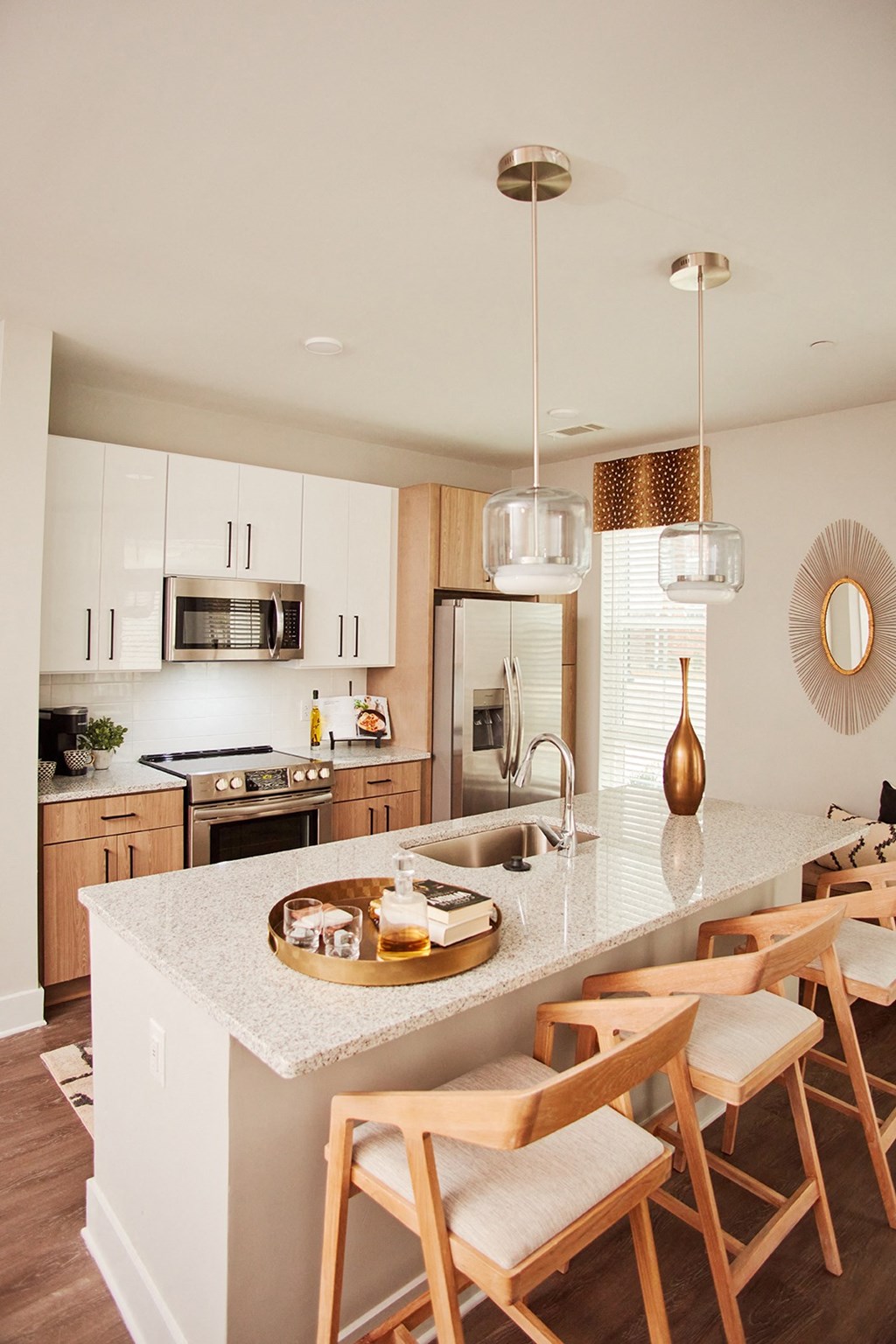 kitchen with large island