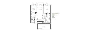 Newport Floor Plan at Costa Verde Village Apartments, San Diego California