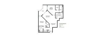 Belmont Floor Plan at Costa Verde Village Apartments, San Diego, 92122