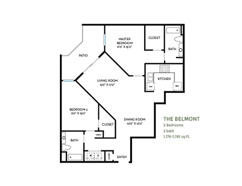 Belmont Floor Plan at Costa Verde Village Apartments, San Diego, 92122
