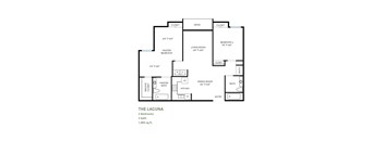 Laguna Floor Plan at Costa Verde Village Apartments, California