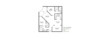 Lakeview Floor Plan at Costa Verde Village Apartments, California, 92122