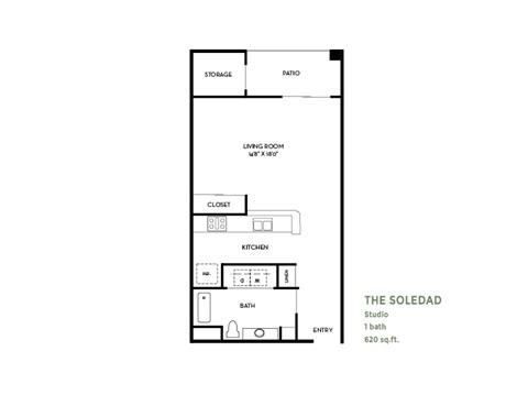 Soledad Floor Plan at Costa Verde Village Apartments, California, 92122