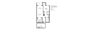 Pinnacle floor plan with loft and fireplace at Costa Verde Village Apartments, San Diego, California