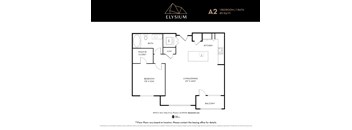 A2 Floor Plan Unit at Elysium, Phoenix