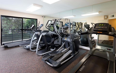 Apartment Fitness Center at Burbank Gardens Apartments, Sherman Oaks, CA, 91411