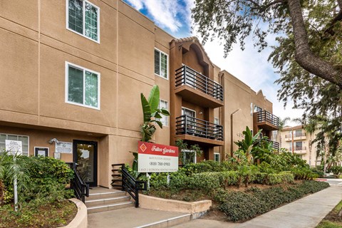Welcome Sign at Fulton Gardens Apartments, Sherman Oaks, CA