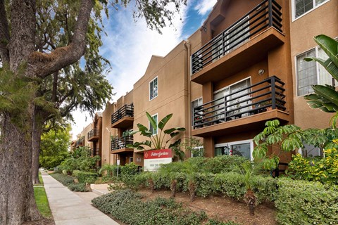 Welcoming Property Sign at Fulton Gardens Apartments, Sherman Oaks, CA, 91423