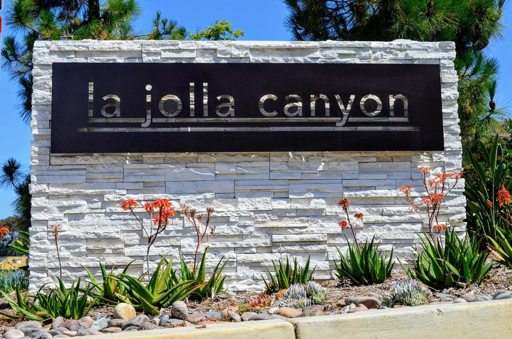 Property Signage at La Jolla Canyon Apartments, San Diego, 92121