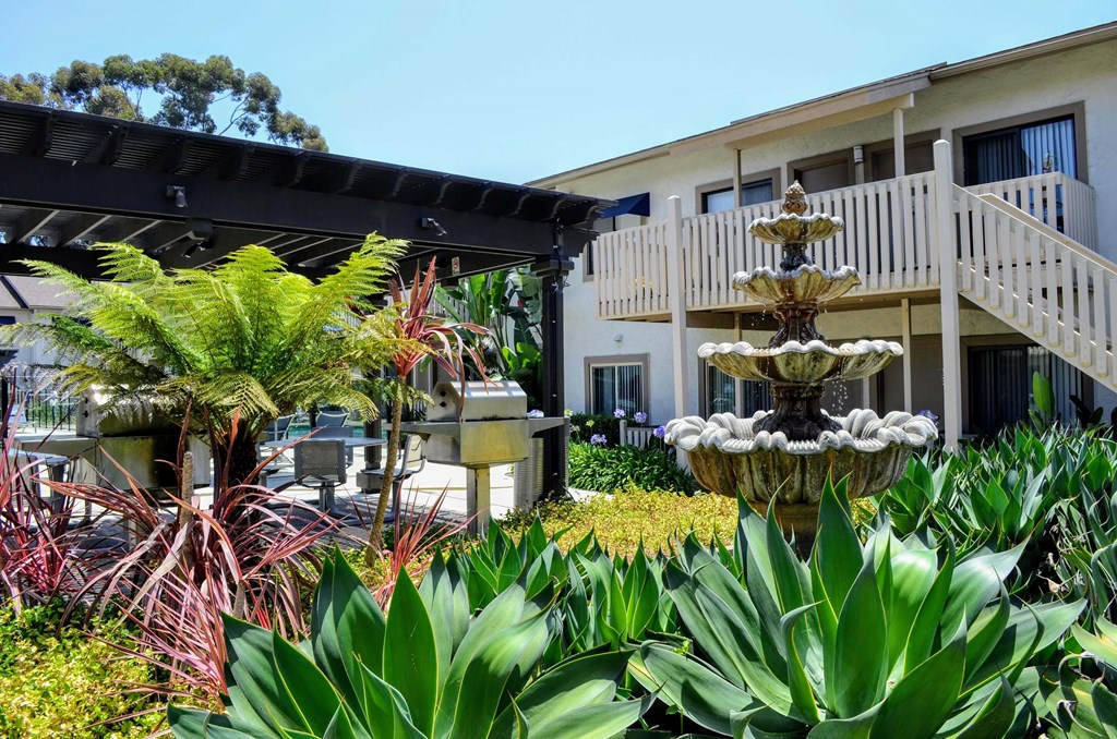 Garden Area at La Jolla Canyon Apartments, California, 92121