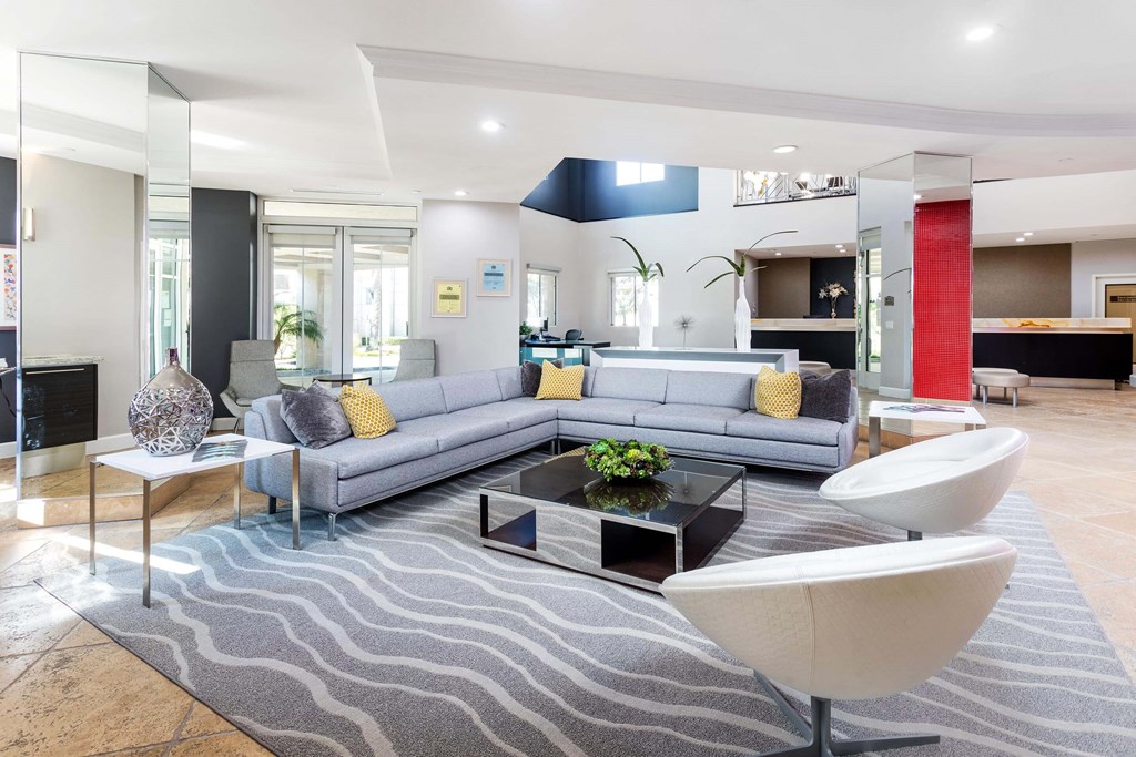 Community Clubroom at La Jolla Crossroads Apartments, San Diego