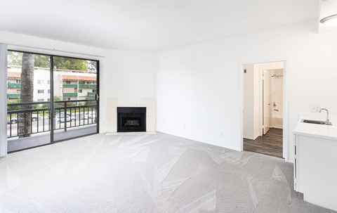 Room with Fireplace at White Oak Gardens, Encino