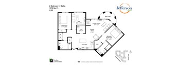 A black and white image of a house floor plan with a balcony and a living room.