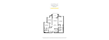 Castello Floor Plan at La Jolla Crossroads Apartments, California