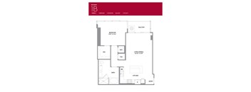 1B Floor Plan at LUX by Garden*, San Diego