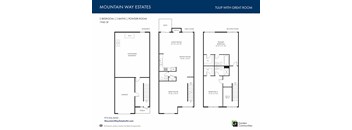 A floor plan for a 2 bedroom, 2 bathroom property at Mountain Way Estates.