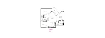 Portal Floor Plan at Metropolis Apartments, IRVINE, CA