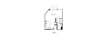 Prism Floor Plan at Metropolis Apartments, IRVINE, 92614