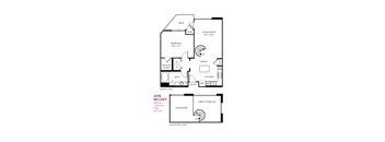 Axis Floor Plan at Metropolis Apartments, IRVINE California